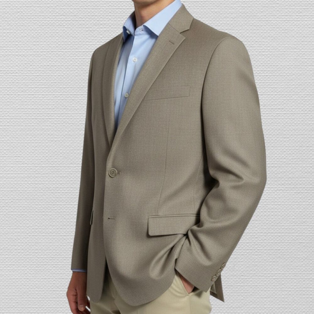 RALPH LAUREN Men’s Blazer Sport Coat 2-Button Jacket 40S Tan Beige Wool Blend